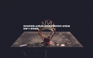 杏彩体育官网-山东队确认张庆鹏合同依然有效 未归队因处理个人事务请假